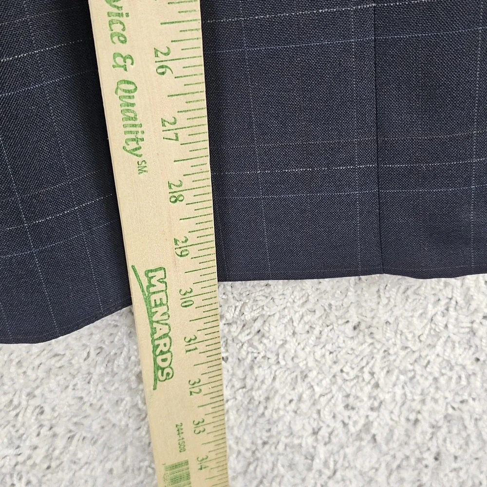 Vintage Hardwick Clothes Windowpane Navy Blazer Sport Coat Mens 44 R Made In USA